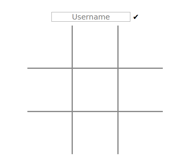 Challenge screenshot containing a Tic-Tac-Toe board